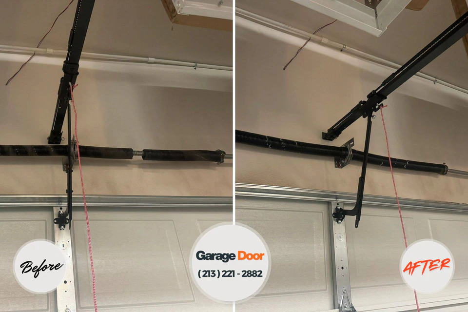Before and after: garage door repair Lawrence County